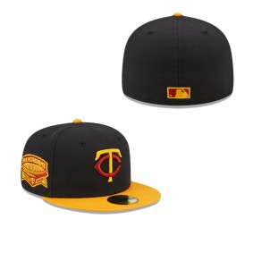 Men's Minnesota Twins Navy Gold Primary Logo 59FIFTY Fitted Hat