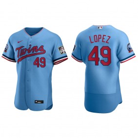 Men's Pablo Lopez Minnesota Twins Light Blue Authentic Alternate Jersey