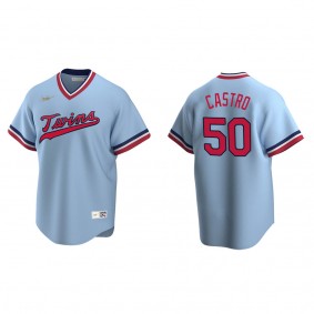 Men's Willi Castro Minnesota Twins Light Blue Cooperstown Collection Road Jersey