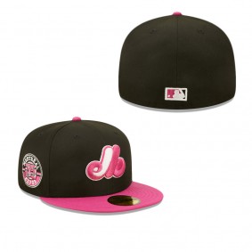 Men's Montreal Expos Black Pink 35th Anniversary Passion 59FIFTY Fitted Hat