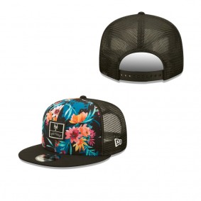 Men's New York Mets Black Tropic Trucker 9FIFTY Snapback Hat