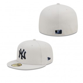 Men's New York Yankees Khaki Stone Dim Undervisor 59FIFTY Fitted Hat