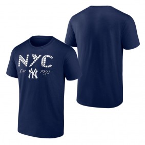 Men's New York Yankees Navy Tiles T-Shirt