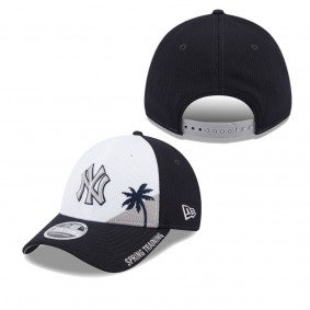 Men's New York Yankees White Navy Spring Training Icon 9FORTY Snapback Hat