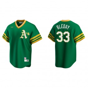Men's J.J. Bleday Oakland Athletics Kelly Green Cooperstown Collection Road Jersey