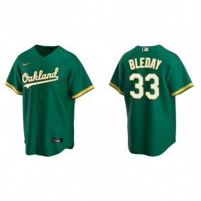 Men's J.J. Bleday Oakland Athletics Kelly Green Replica Alternate Jersey