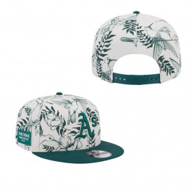 Men's Oakland Athletics White Green Spring Training Bird 9FIFTY Snapback Adjustable Hat