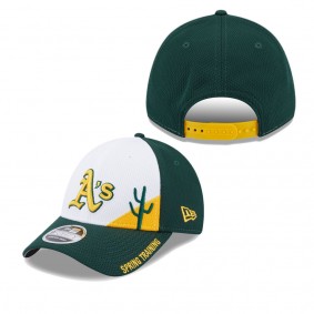 Men's Oakland Athletics White Green Spring Training Icon 9FORTY Snapback Hat