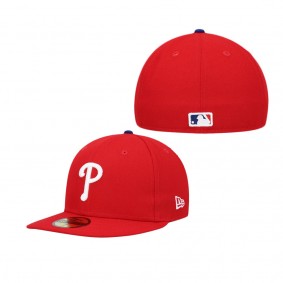 Men's Philadelphia Phillies Red Authentic Collection Replica 59FIFTY Fitted Hat