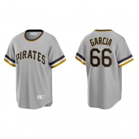 Men's Jarlin Garcia Pittsburgh Pirates Gray Cooperstown Collection Road Jersey