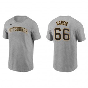 Men's Jarlin Garcia Pittsburgh Pirates Gray Name & Number T-Shirt