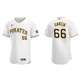 Men's Jarlin Garcia Pittsburgh Pirates White Authentic Home Jersey