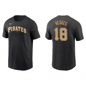 Men's Austin Hedges Pittsburgh Pirates Black Name & Number T-Shirt
