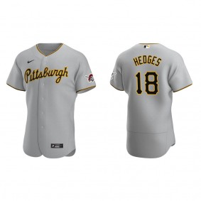 Men's Austin Hedges Pittsburgh Pirates Gray Authentic Road Jersey