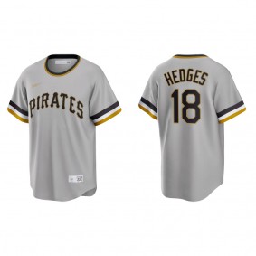 Men's Austin Hedges Pittsburgh Pirates Gray Cooperstown Collection Road Jersey