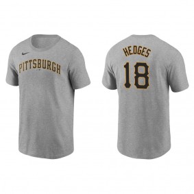 Men's Austin Hedges Pittsburgh Pirates Gray Name & Number T-Shirt