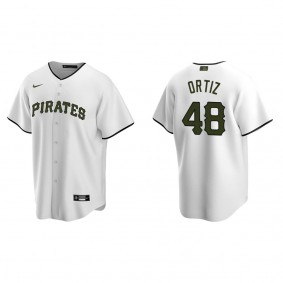 Men's Luis Ortiz Pittsburgh Pirates White Replica Alternate Jersey