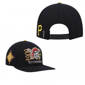 Men's Pittsburgh Pirates Pro Standard Black Cooperstown Collection Years Snapback Hat