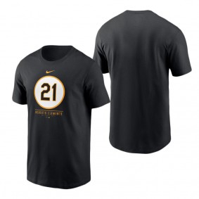 Men's Pittsburgh Pirates Roberto Clemente Black The Great One Commemorative T-Shirt