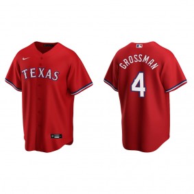 Men's Robbie Grossman Texas Rangers Red Replica Alternate Jersey