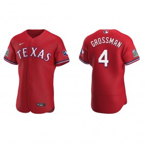 Men's Robbie Grossman Texas Rangers Scarlet Authentic Alternate Jersey