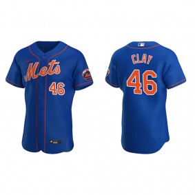 Men's New York Mets Sam Clay Royal Authentic Alternate Jersey