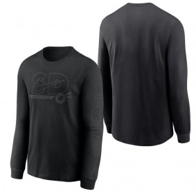 Men's San Diego Padres Local Pitch Black Long Sleeve T-Shirt