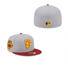 Men's San Francisco Giants Gray Red 1984 MLB All-Star Game Navy Undervisor 59FIFTY Fitted Hat