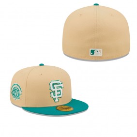 Men's San Francisco Giants Natural Teal Mango Forest 59FIFTY fitted hat
