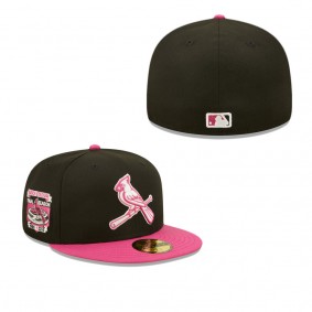 Men's St. Louis Cardinals Black Pink Busch Memorial Stadium Final Season Passion 59FIFTY Fitted Hat