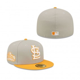 Men's St. Louis Cardinals Gray Orange 2011 World Series Cooperstown Collection Undervisor 59FIFTY Fitted Hat