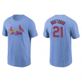 Men's Lars Nootbaar St. Louis Cardinals Light Blue Name & Number T-Shirt