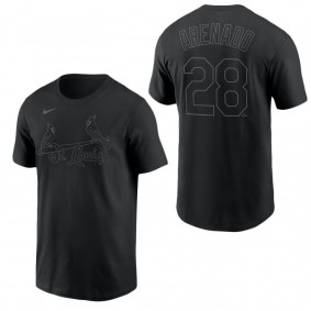 Men's St. Louis Cardinals Nolan Arenado Pitch Black Name & Number T-Shirt