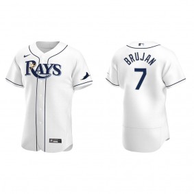 Men's Vidal Brujan Tampa Bay Rays White Authentic Home Jersey