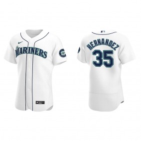 Men's Seattle Mariners Teoscar Hernandez White Authentic Home Jersey