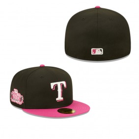 Men's Texas Rangers Black Pink 2011 World Series Passion 59FIFTY Fitted Hat
