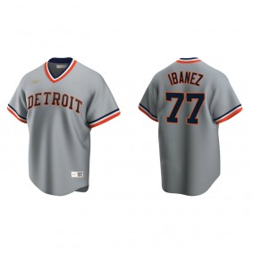 Men's Andy Ibanez Detroit Tigers Gray Cooperstown Collection Road Jersey