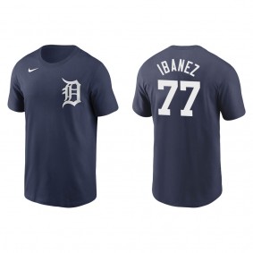 Men's Andy Ibanez Detroit Tigers Navy Name & Number T-Shirt