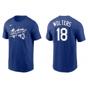 Men's Los Angeles Dodgers Tony Wolters Royal City Connect Graphic T-Shirt