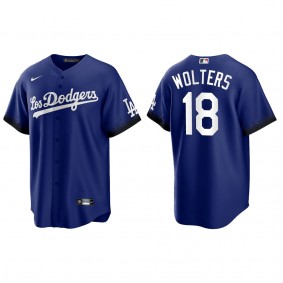 Men's Los Angeles Dodgers Tony Wolters Royal City Connect Replica Jersey