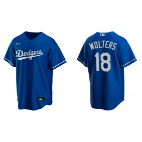 Men's Los Angeles Dodgers Tony Wolters Royal Replica Alternate Jersey