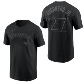 Men's Toronto Blue Jays Vladimir Guerrero Jr. Pitch Black Name & Number T-Shirt