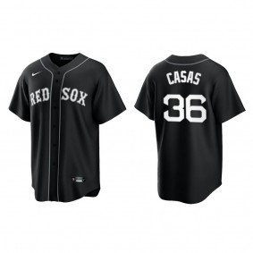 Men's Triston Casas Boston Red Sox Black White Replica Official Jersey