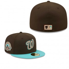 Men's Washington Nationals Brown Mint Walnut Mint 59FIFTY Fitted Hat