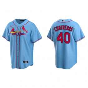 Men's St. Louis Cardinals Willson Contreras Light Blue Replica Alternate Jersey