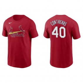 Men's St. Louis Cardinals Willson Contreras Red Name & Number T-Shirt