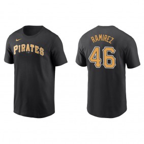 Men's Pittsburgh Pirates Yohan Ramirez Black Name & Number T-Shirt