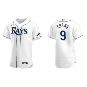 Men's Tampa Bay Rays Yu Chang White Authentic Home Jersey