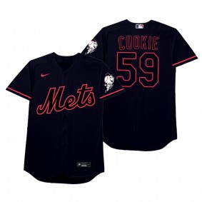 New York Mets Carlos Carrasco Cookie Black 2021 Players' Weekend Nickname Jersey