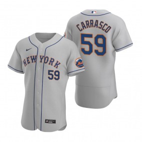 Men's New York Mets Carlos Carrasco Nike Gray Authentic Road Jersey